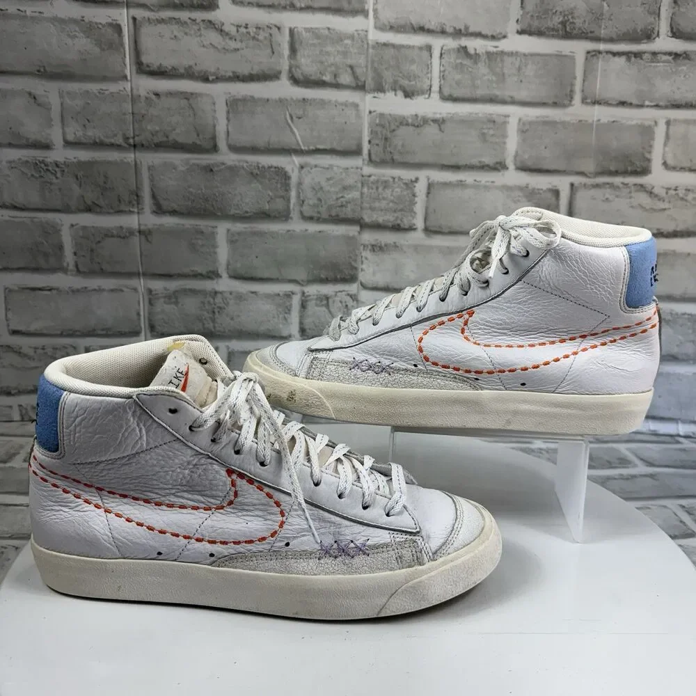 Nike Blazer Mid '77 Nike 101 Women’s Size 10.5 White Leather High Top Sneakers